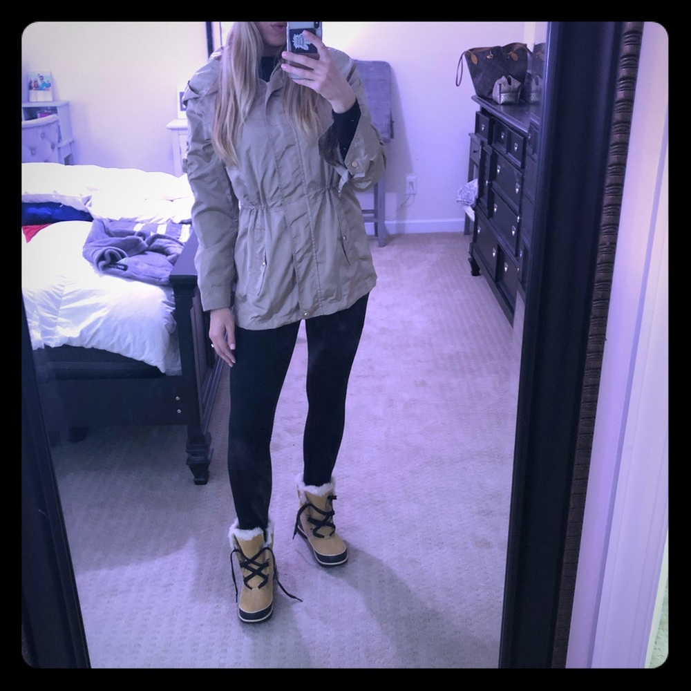 Michael Kors gold rain coat